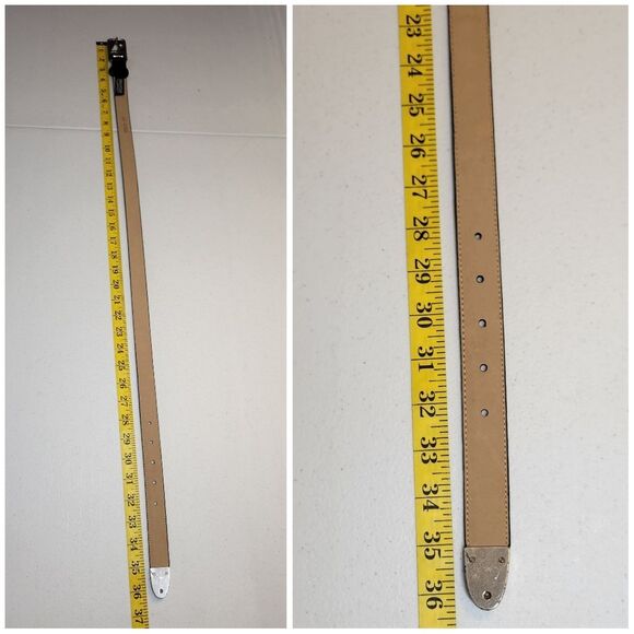 Brighton Vintage 90s Black Leather with Silver Toned Cat Filigree Buckle - Picture 13 of 14